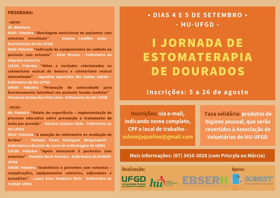 HU abre inscrições para Jornada de Estomaterapia 