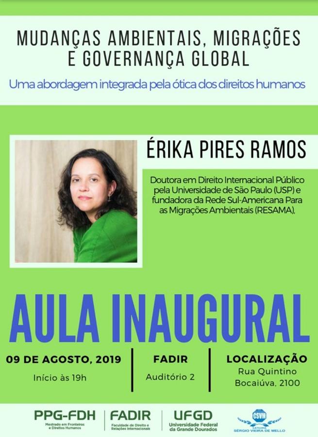 Aula inaugural da FADIR traz doutora da USP, Érika Pires Ramos