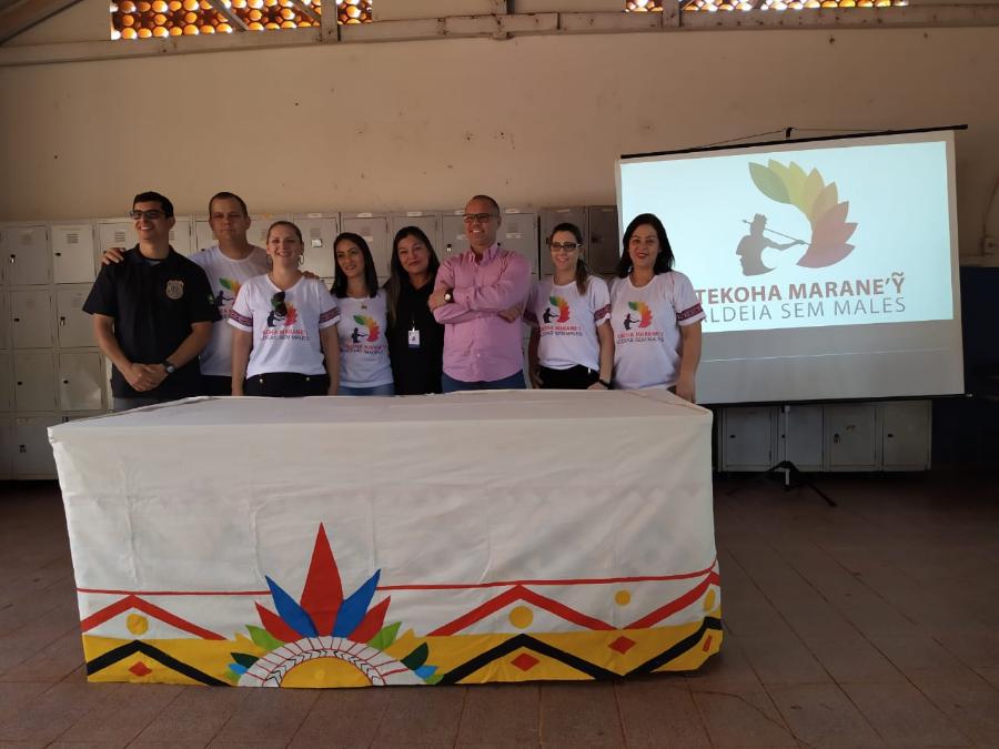 Equipe da I Capacitação que aconteceu em Dourados I Capacitação em Educação Antidrogas para professores de escolas indígenas