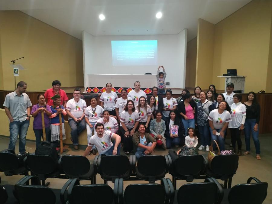 Parte de voluntários do projeto de extensão Voluntários do projeto de extensão