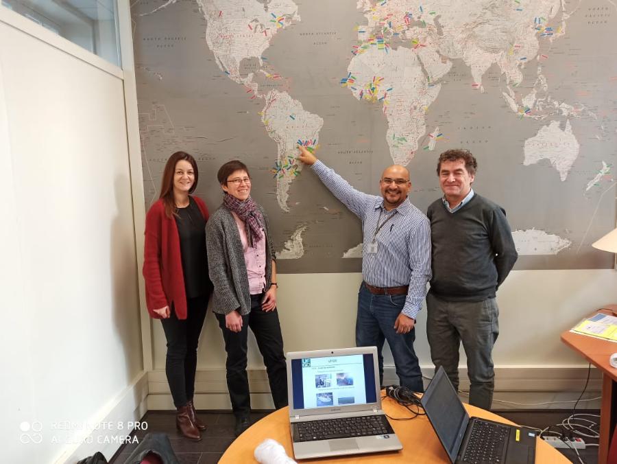 Cécile Dubas, Christelle Harché, Mábio Da Silva e François Brisoux (Agrocampus Ouest) acordo