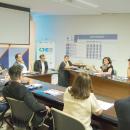 Liane Calarge, reitora da UFGD e a Pró-Reitora de Pós-Graduação e Pesquisa, Kely Picoli, em reunião do CRIE-MS crie 4