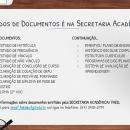 Documentos emitidos pela Secretaria Acadêmica