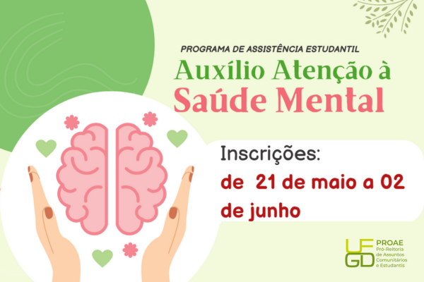 UFGD abre inscrições para Auxílio Atenção à Saúde Mental, com apoio financeiro para estudantes