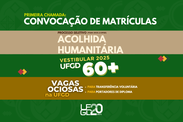 UFGD convoca aprovados em três processos seletivos para matrícula até 7 de julho