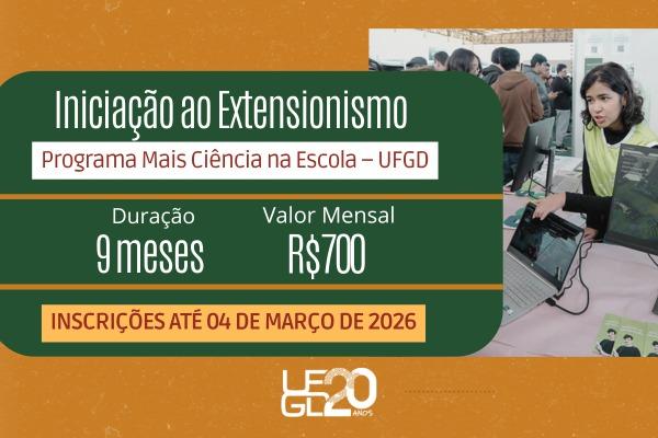 UFGD abre inscri&ccedil;&otilde;es para bolsas no Mais Ci&ecirc;ncia na Escola