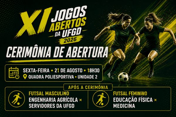 XI Jogos Abertos da UFGD come&ccedil;am nesta sexta-feira com cerim&ocirc;nia e duas partidas de futsal