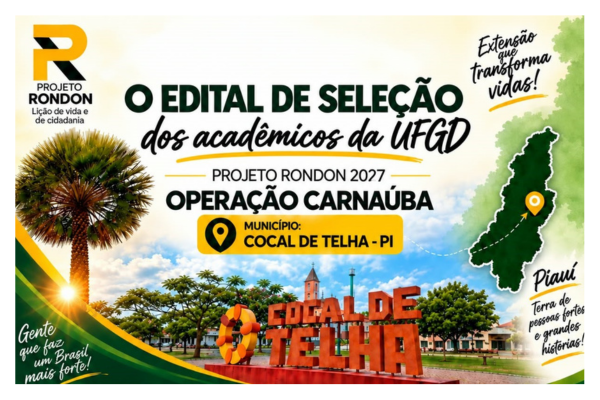 UFGD seleciona estudantes para participar do Projeto Rondon no Piau&iacute;
