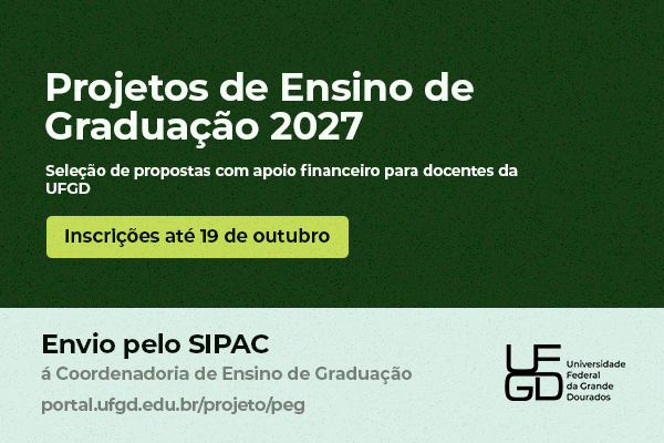UFGD recebe propostas de projetos de ensino at&eacute; 19 de outubro 