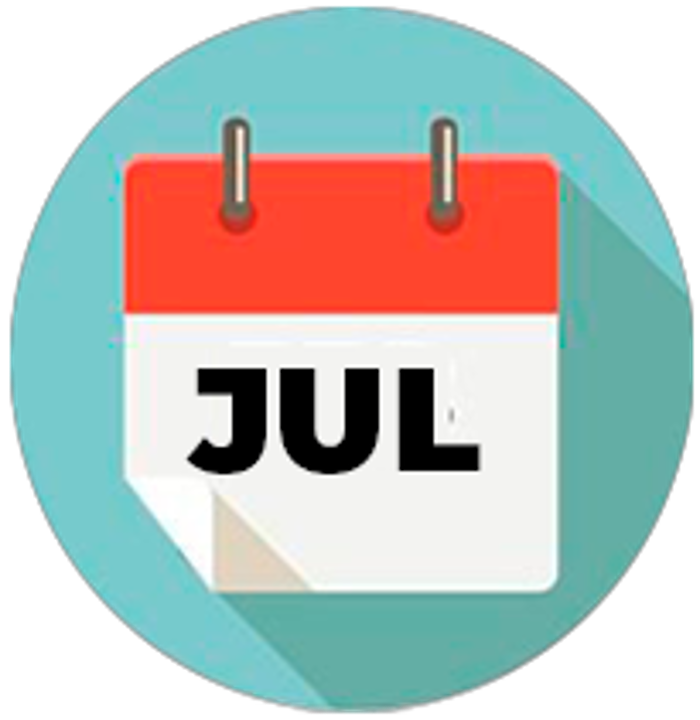icone calendário julho