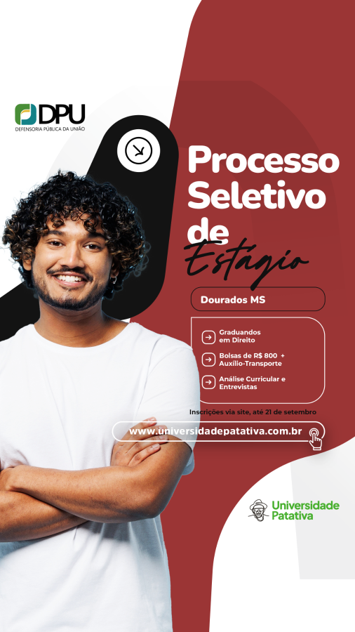 Processo seletivo para vagas de estágio Vagas de estágio para o curso de Direito 290802025