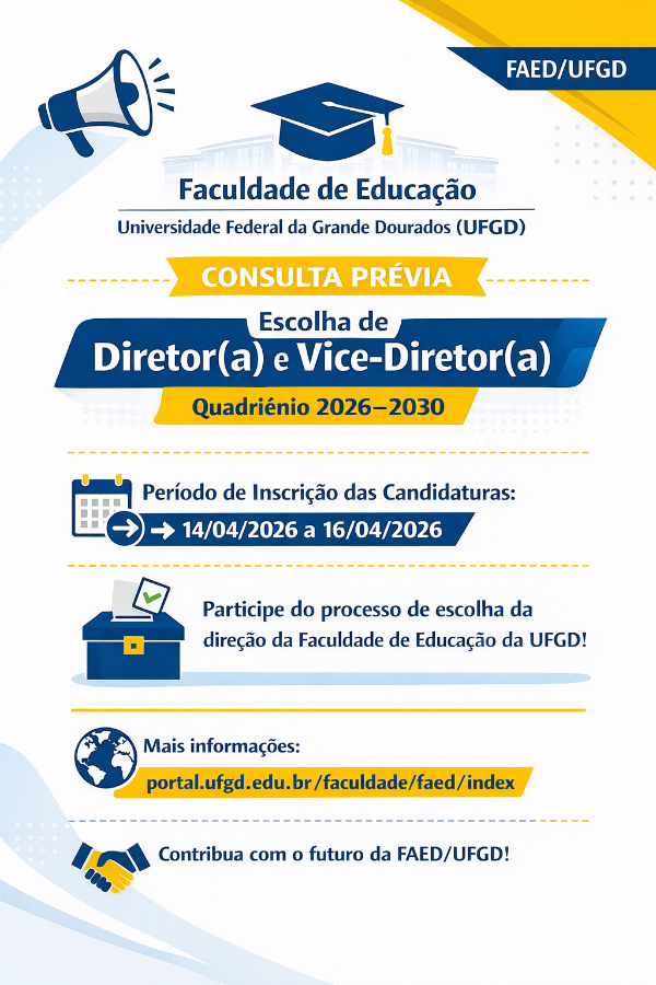 Consulta Prévia para escolha de Diretor(a) e Vice- diretor(a) da Faculdade de Educação