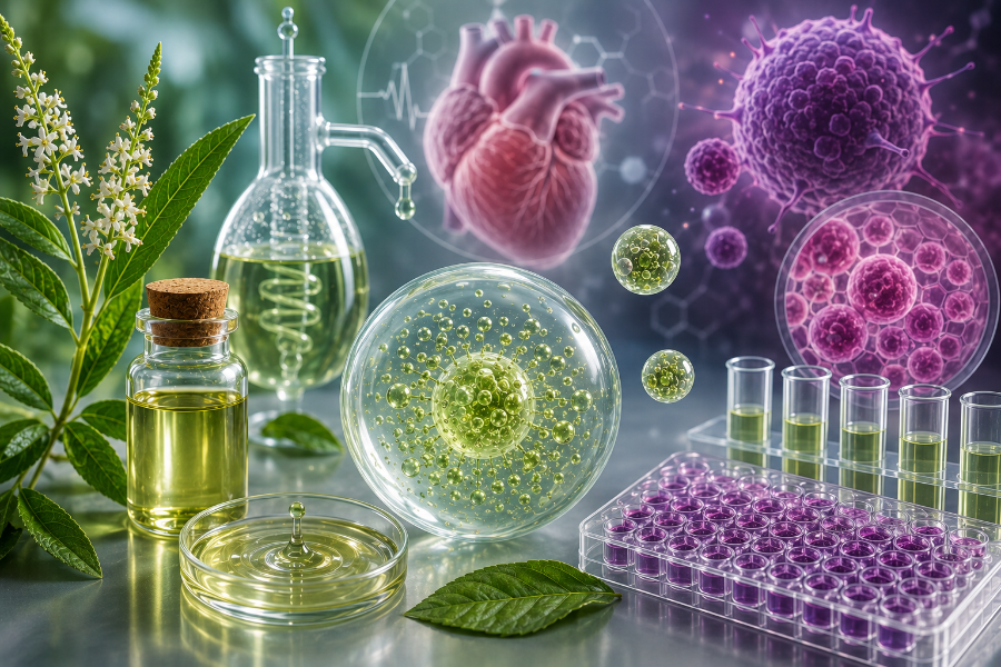 COMPOSIÇÃO DE ÓLEO DE Aloysa polystachya - PROCESSO DE PRODUÇÃO E USO CARDIOPROTETOR E ANTINEOPLÁSICO