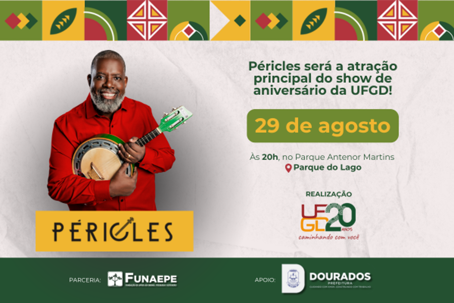 Péricles será a atração principal do show de aniversário da UFGD