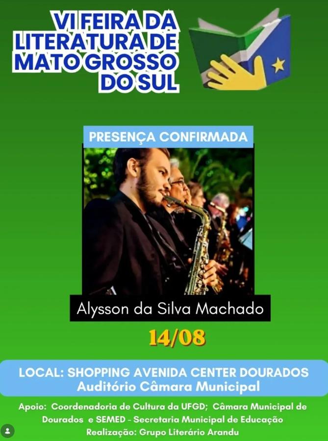 Músico Alysson Machado - membro da Orquestra UFGD FELIT